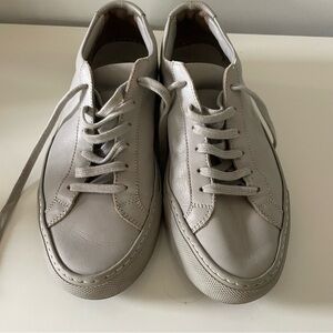 Light grey leather Women by Common Projects Achilles Low shoe